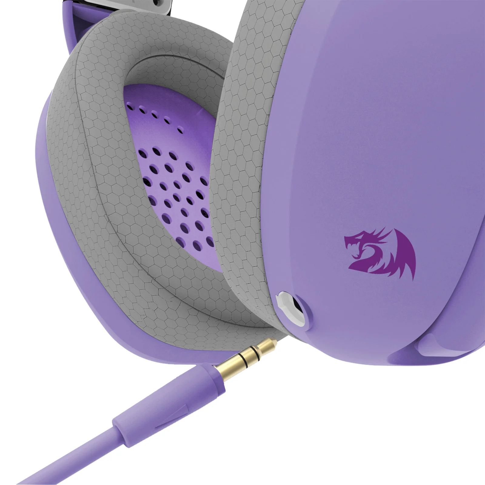 Redragon IRE Pro Ultra-Light Wireless Gaming Headset (Purple-Gray) (H848PL) - Image 4