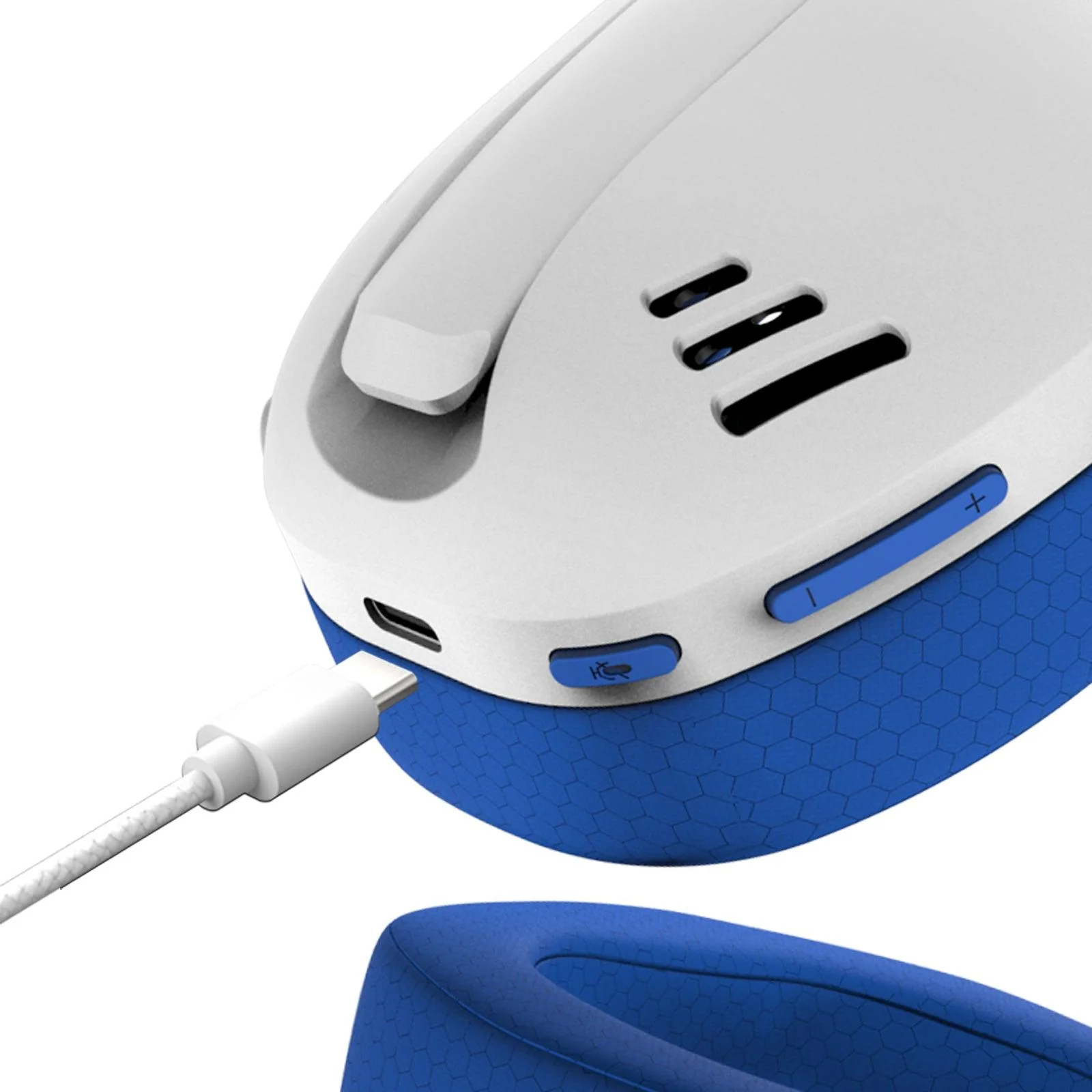 Redragon IRE Pro Ultra-Light Wireless Gaming Headset (White/Blue) (H848B) - Image 6