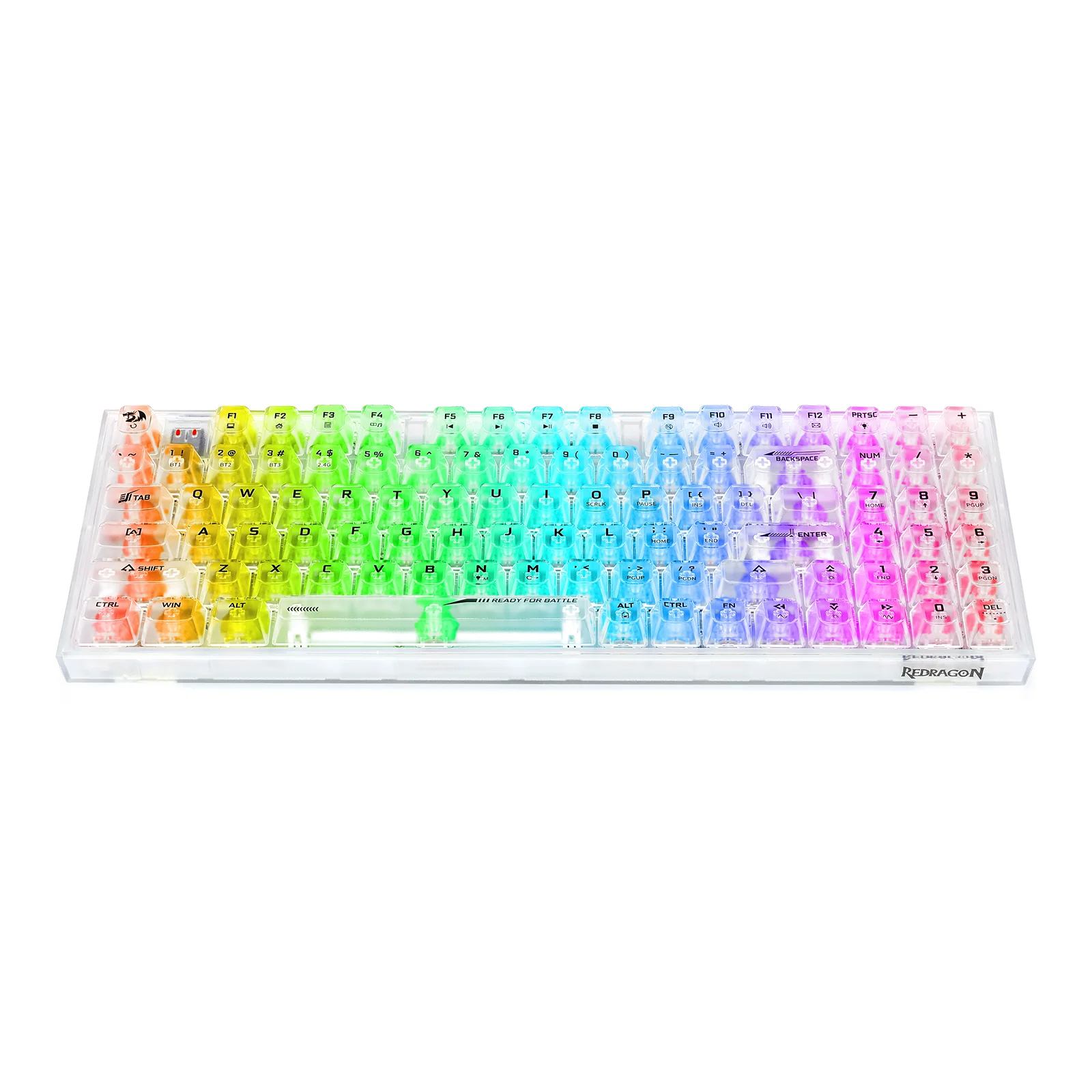 Redragon Irelia Pro K658 RGB Tri-Mode 94-Key Hot-Swappable Wireless Mechanical Keyboard (Transparent White) - Image 5
