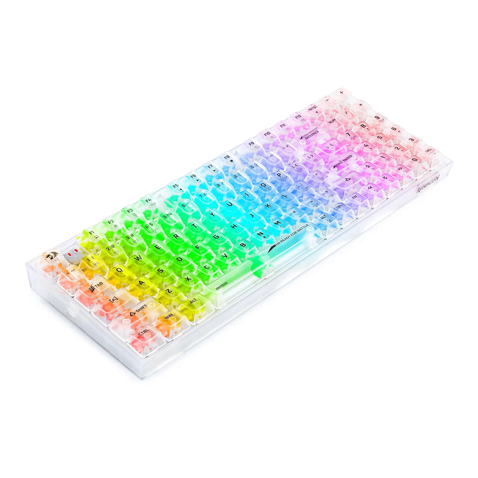Redragon Irelia Pro K658 RGB Tri-Mode 94-Key Hot-Swappable Wireless Mechanical Keyboard (Transparent White) - Image 6