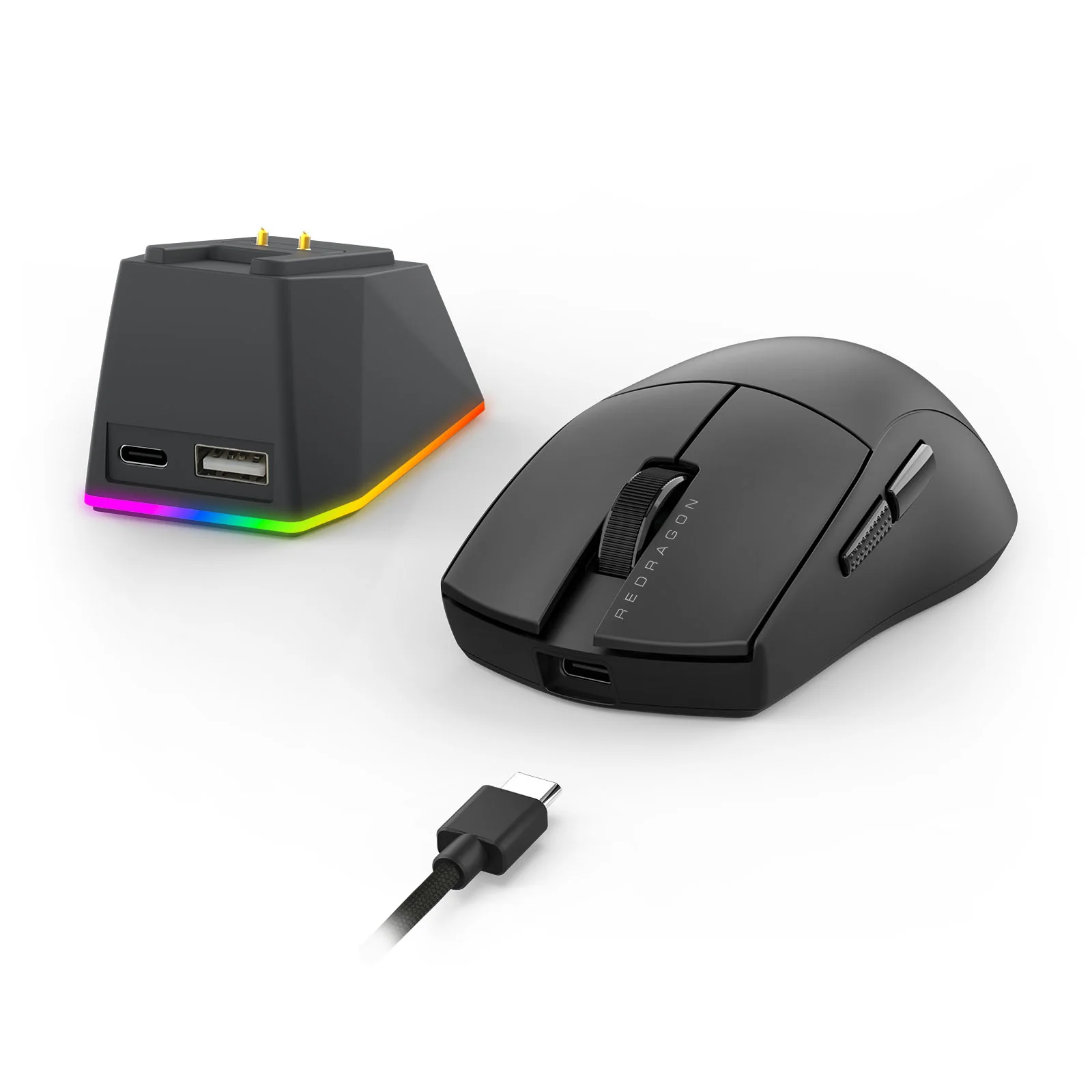 Redragon K1ng Max 45000 DPI 3-Mode RGB Wireless Gaming Mouse & Charging Dock (Black, White) (M916-Max, M916W-Max) - Image 10