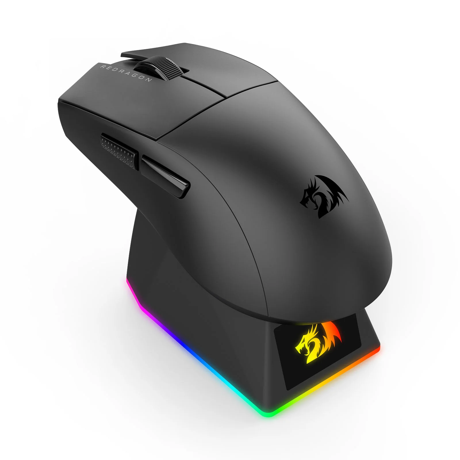 Redragon K1ng Max 45000 DPI 3-Mode RGB Wireless Gaming Mouse & Charging Dock (Black, White) (M916-Max, M916W-Max) - Image 2