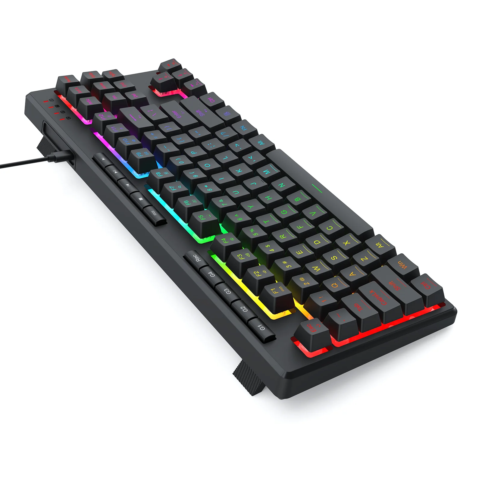 Redragon K516 Shiva RGB TKL 87-Keys Wired Backlit Gaming Keyboard - Image 7