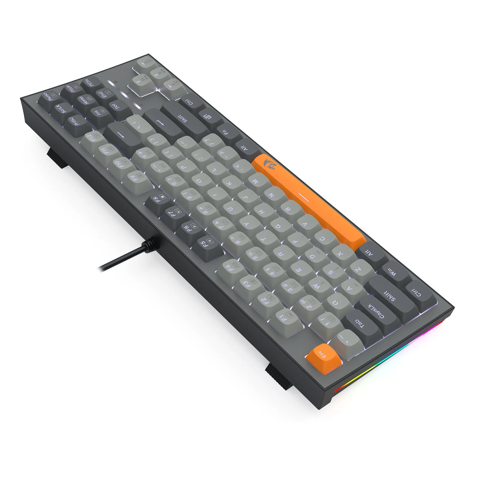 Redragon K611-GGO Bes Wired USB Mechanical Gaming Keyboard (RPC Linear Switch) (Grey/Orange) - Image 7