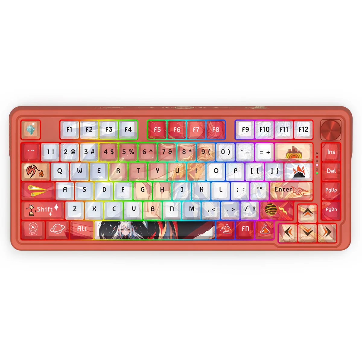 Redragon K673AK Ucal Pro Anime Ed. RGB Wireless 75% Hot-Swappable Gasket Mechanical Keyboard with Knob (Mint Mambo Linear Switch) (K673AK-RGB-Pro) - Image 3