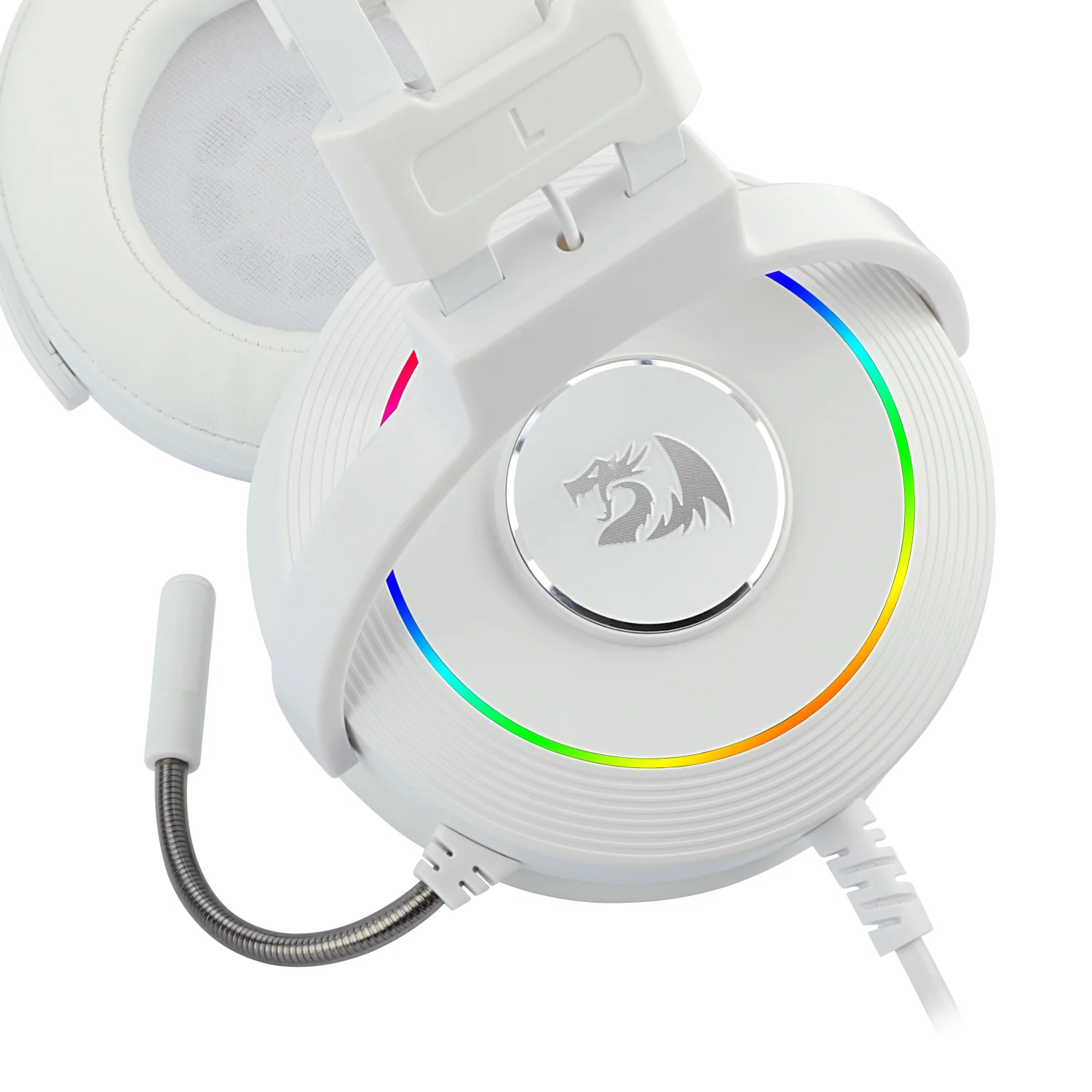 Redragon Lamia 2 Gaming Headset With Stand (White) (H320W-RGB) - Image 6