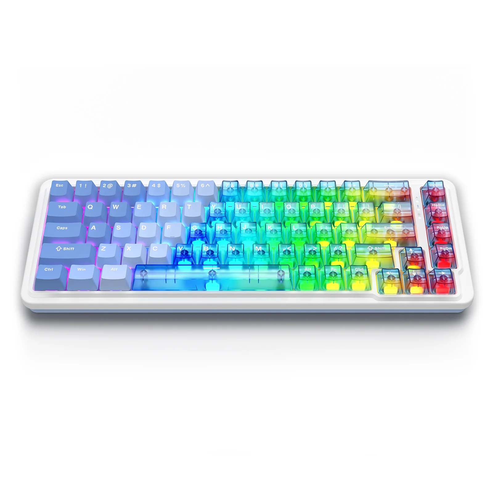 Redragon Nova Magnetic K709 RGB Hot-Swappable Wired 65% Keyboard with Rapid Trigger (UltraMag Magnetic Linear Switch) (White/Blue/Transparent) - Image 8