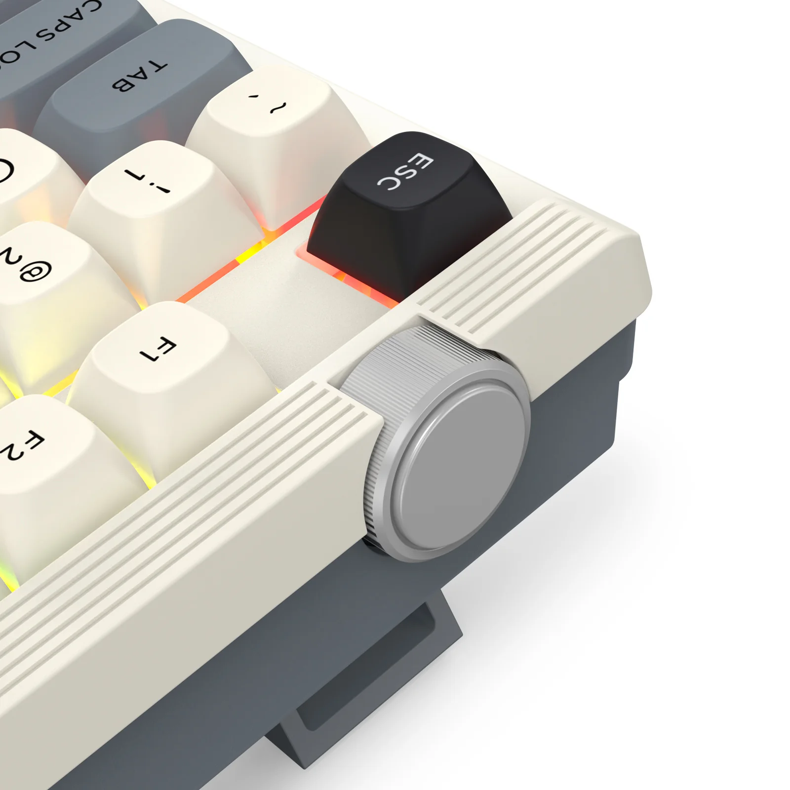 Redragon OTIIM Pro 3-Modes Connectivity 87 Keys Gasket Mechanical Keyboard (Black/Grey/White) (K729GBW-RGB-PRO) - Image 10