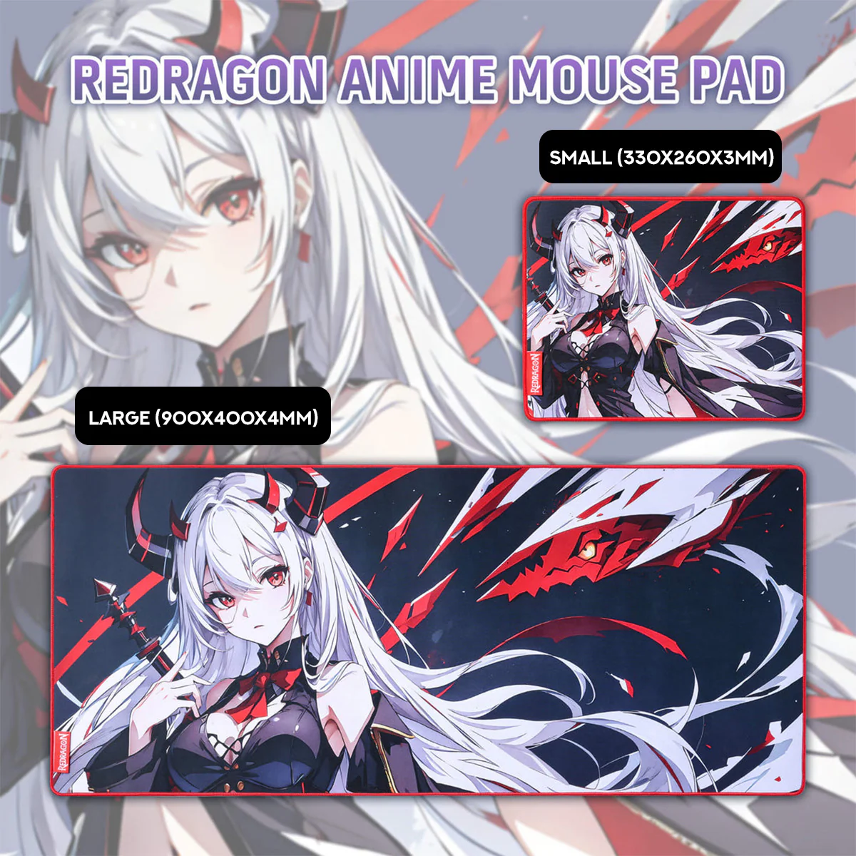 Redragon P047 Gaming Mouse Pad (Small, Large)