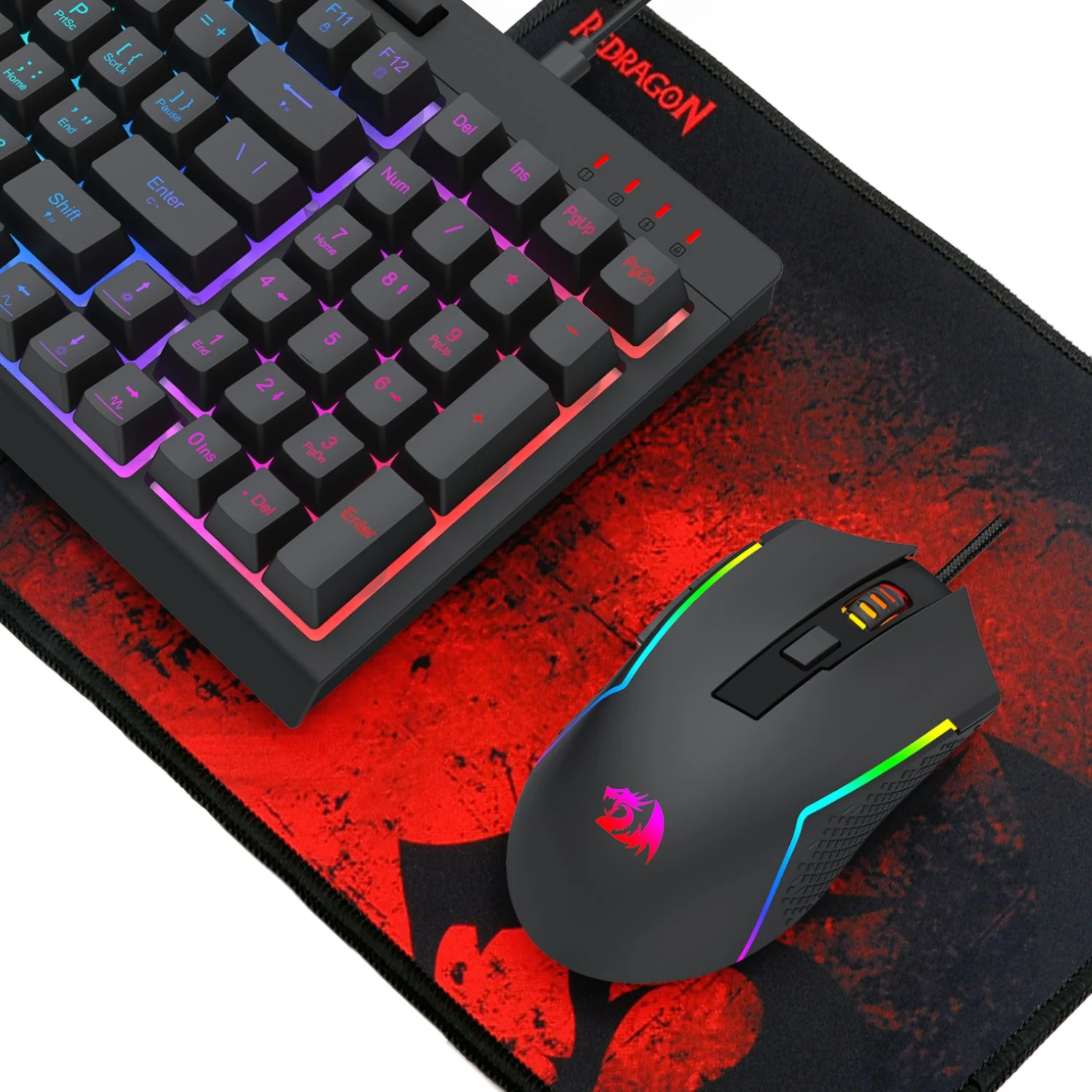 Redragon S148 4-in-1 Gamer Bundle (Wired Backlighting Keyboard, Mouse, Headset & Mouse Pad) - Image 2