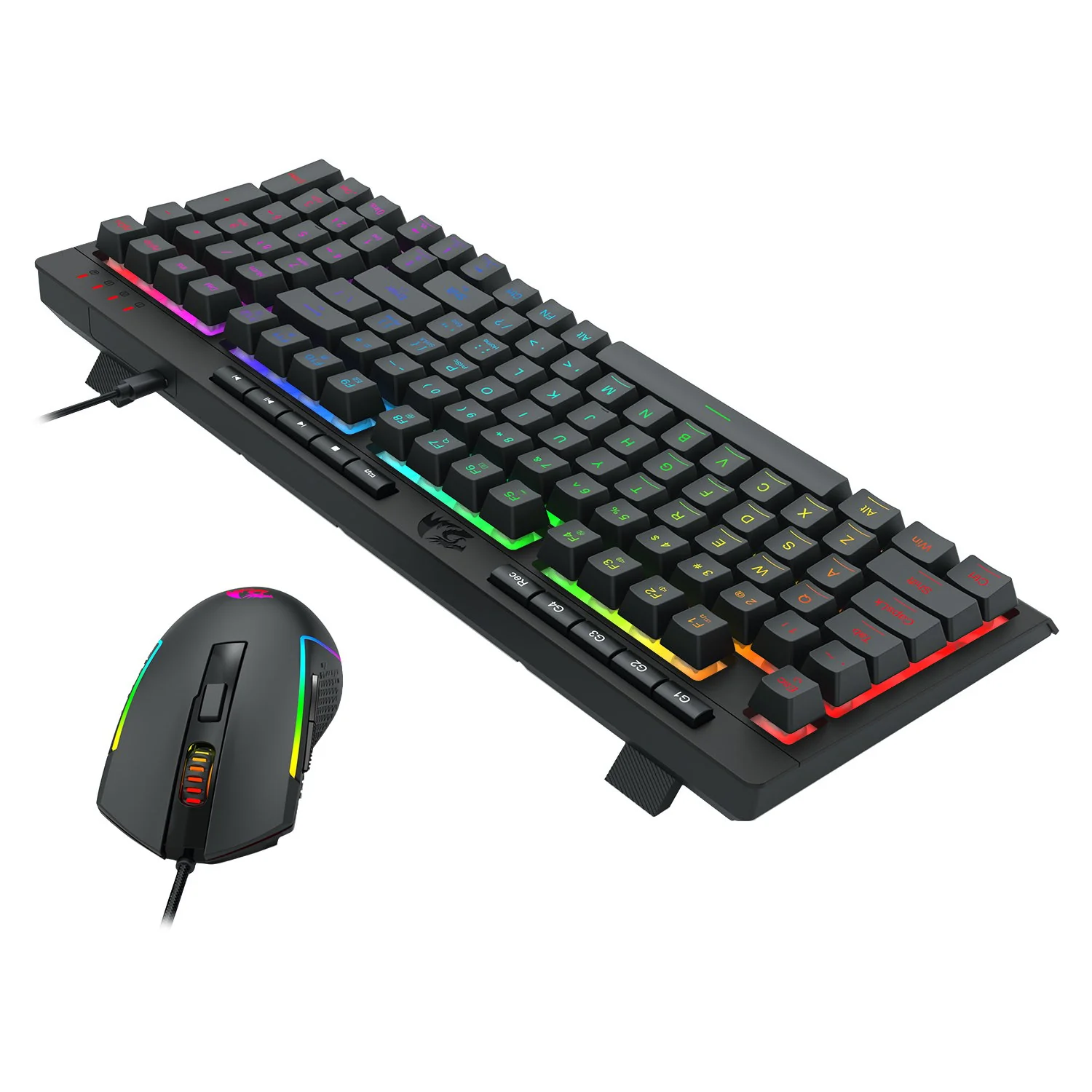 Redragon S148 4-in-1 Gamer Bundle (Wired Backlighting Keyboard, Mouse, Headset & Mouse Pad) - Image 3
