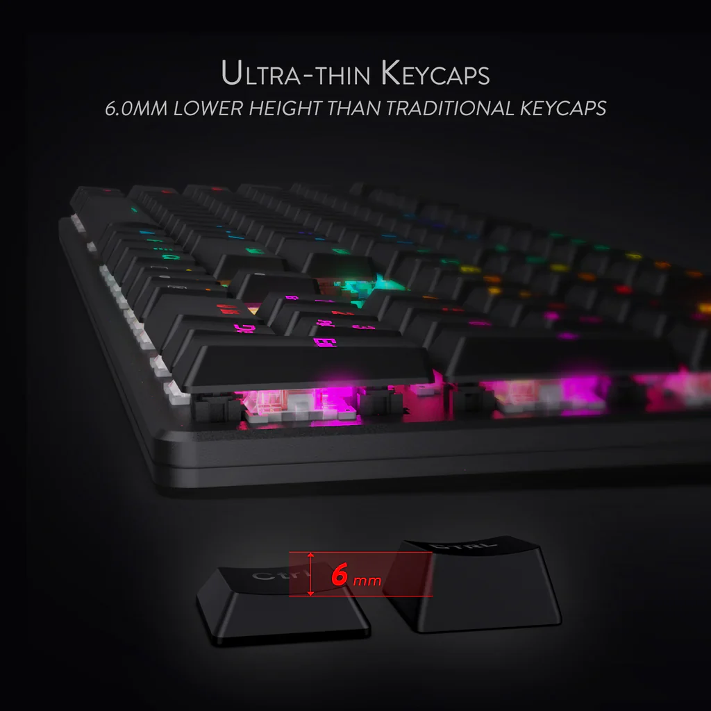 Redragon Shrapnel Mechanical Gaming Keyboard (Dust-Proof Blue) (K589RGB-1) - Image 4