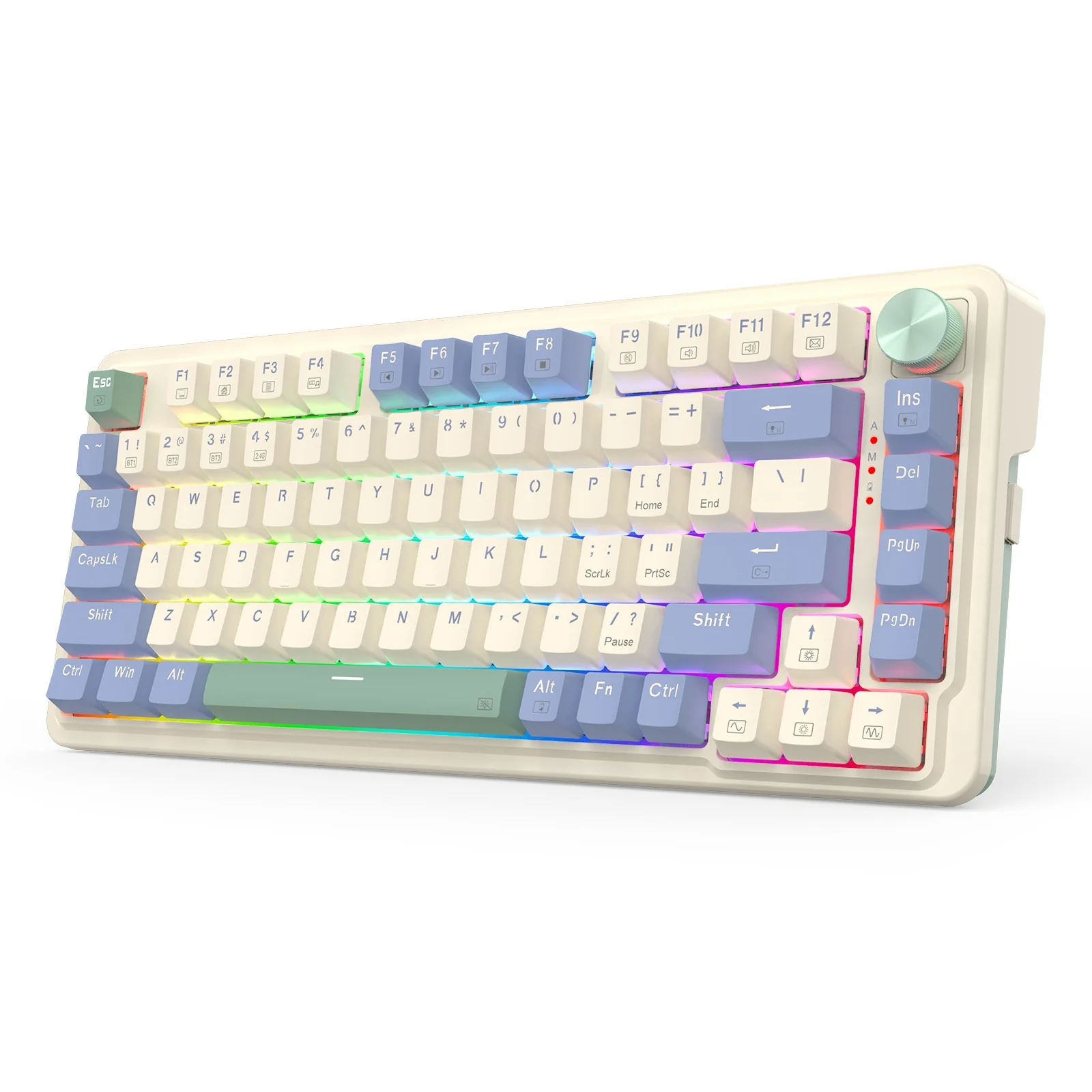 Redragon Ucal Pro RGB Wireless 75% Gasket Hot-Swappable Mechanical Keyboard With Knob (Dust-Proof Red Switch) (K673CPG-RGB-PRO) - Image 9