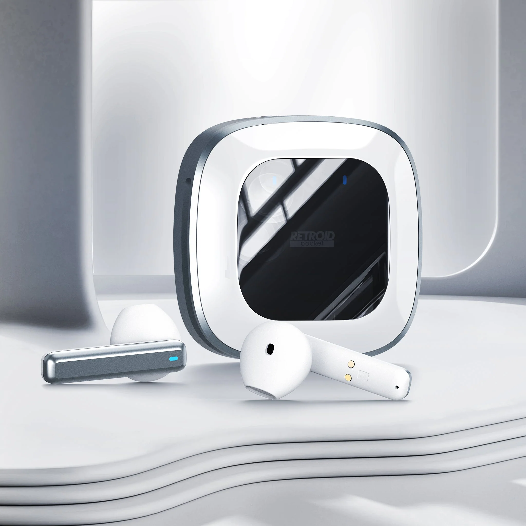 Retroid Pocket H1 Bluetooth Earbuds (Black, White) - Image 3