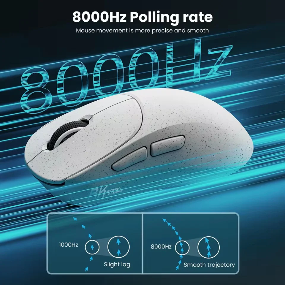 Royal Kludge MG5 8K Polling Rate Tri-mode Gaming Mouse (Dark Knight, Panda, Save the Oceans) - Image 4