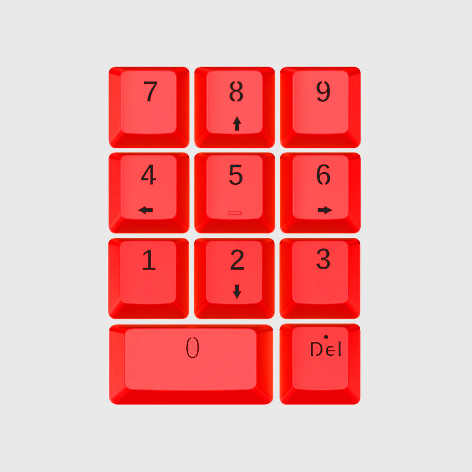 Royal Kludge PBT Dye Sublimation 11 Keys (Red) (Mini-21)