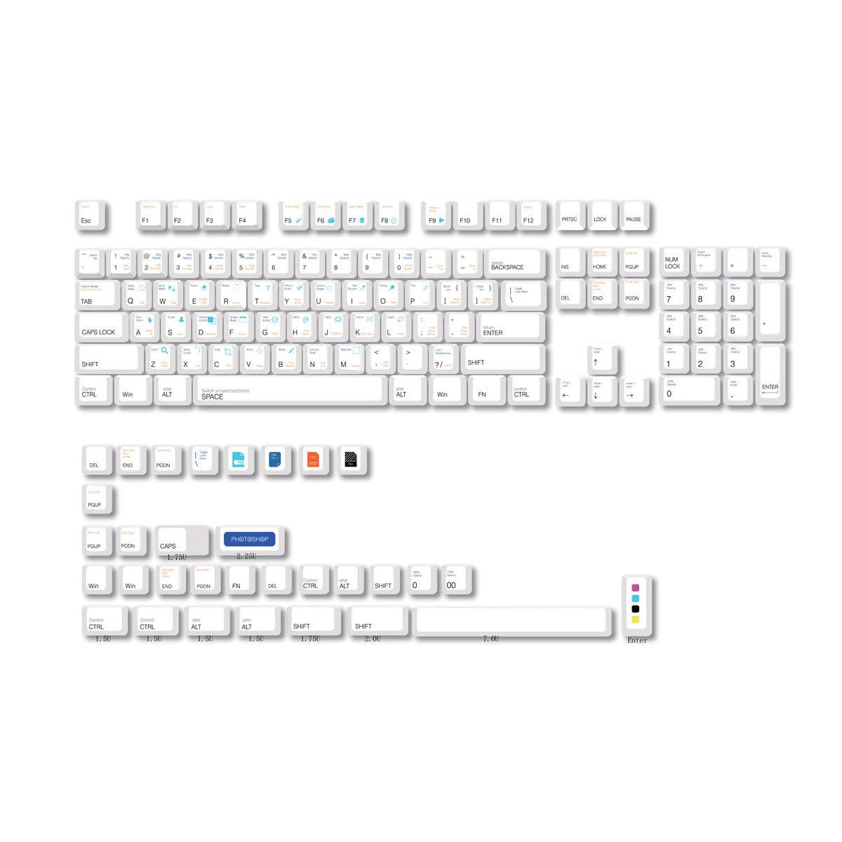 Royal Kludge PBT Keycaps 136 Keys CR-9