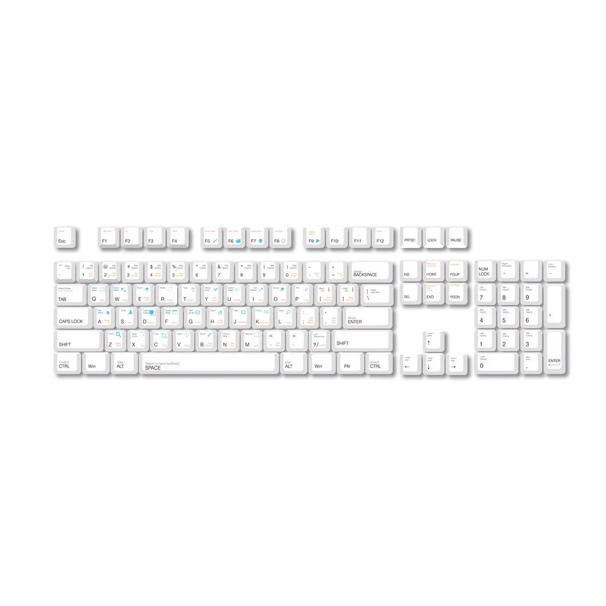 Royal Kludge PBT Keycaps 136 Keys CR-9 - Image 2