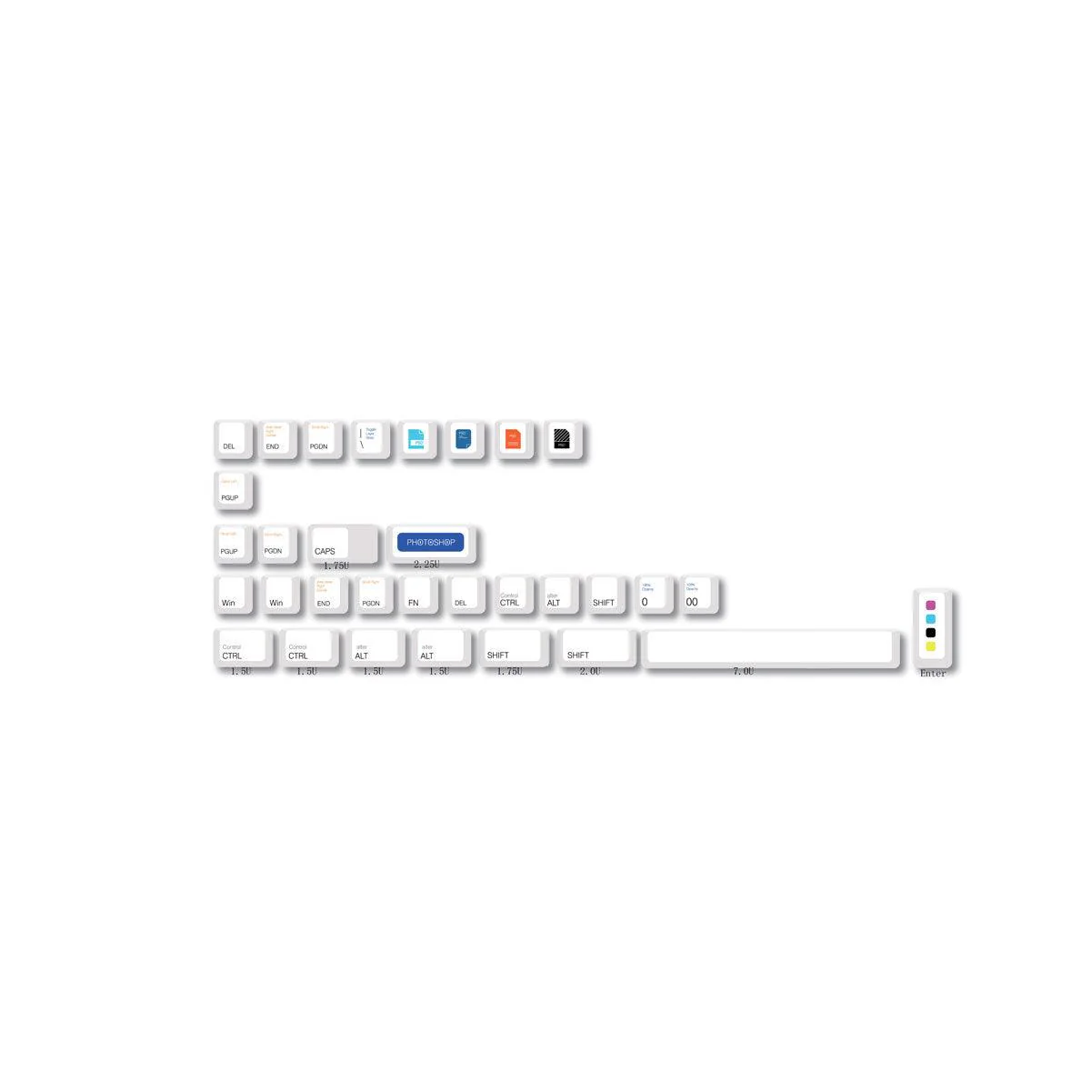 Royal Kludge PBT Keycaps 136 Keys CR-9 - Image 3