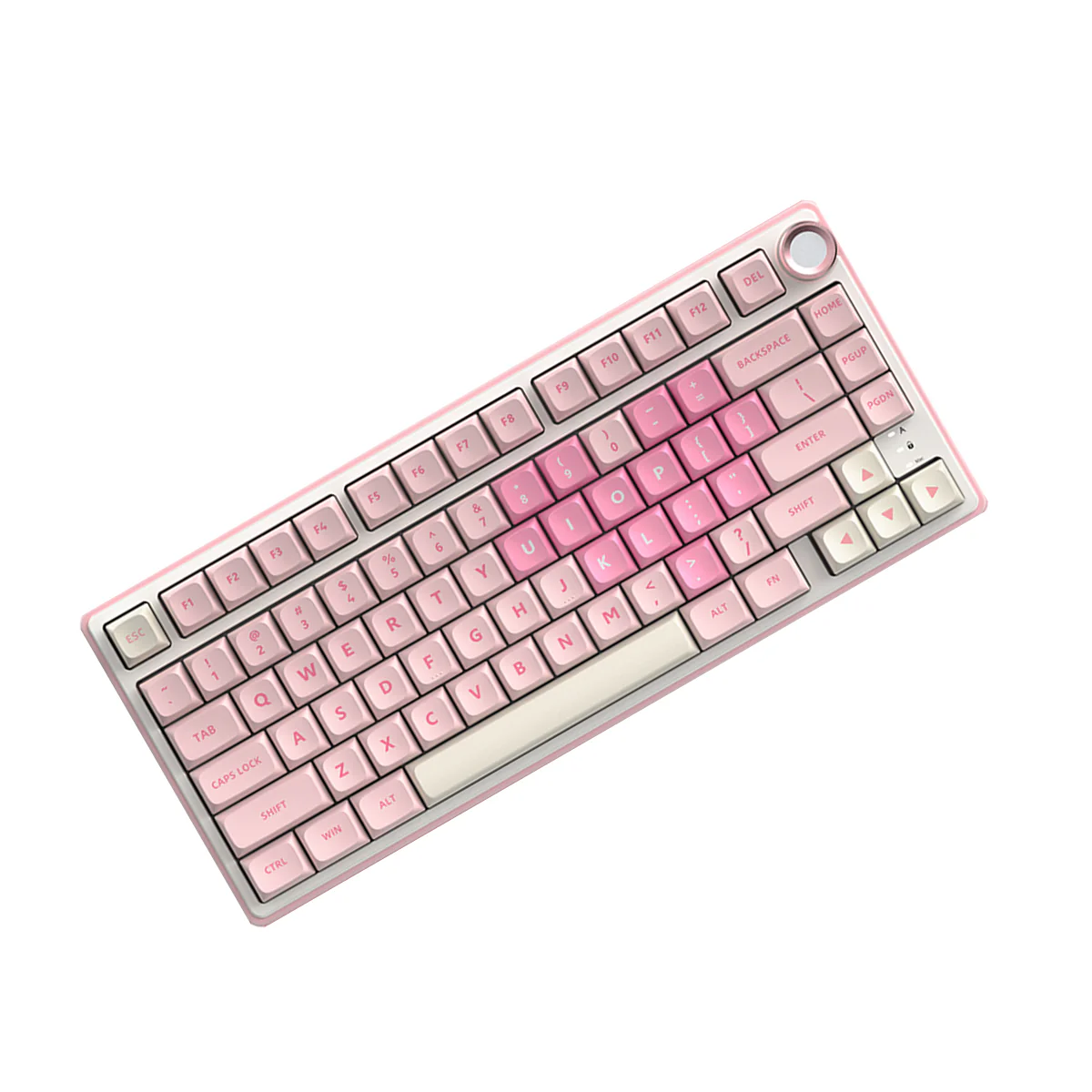 Royal Kludge R75 QMK Single-Mode RGB 81 Keys Hot-Swappable Mechanical Keyboard Pink Melody (Cream, Beige Switch) - Image 3