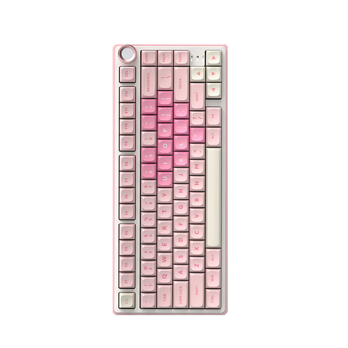 Royal Kludge R75 QMK Single-Mode RGB 81 Keys Hot-Swappable Mechanical Keyboard Pink Melody (Cream, Beige Switch) - Image 4