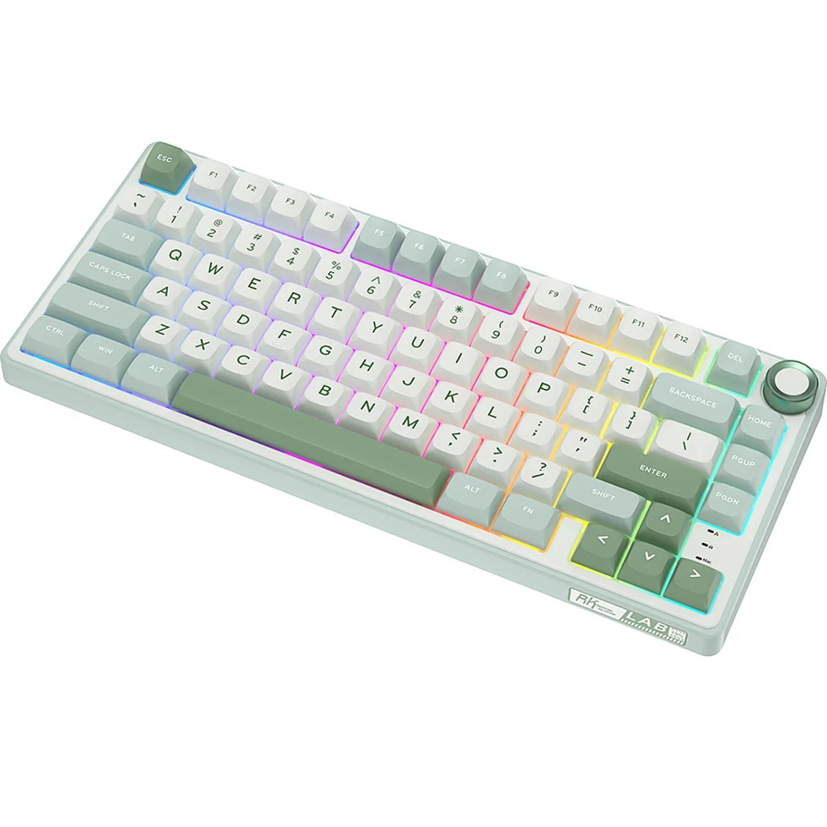 Royal Kludge R75 QMK Single-Mode RGB 81 Keys Hot-Swappable Mechanical Keyboard Sky Cyan (Blue Switch, Brown Switch, K Silver Switch) - Image 10