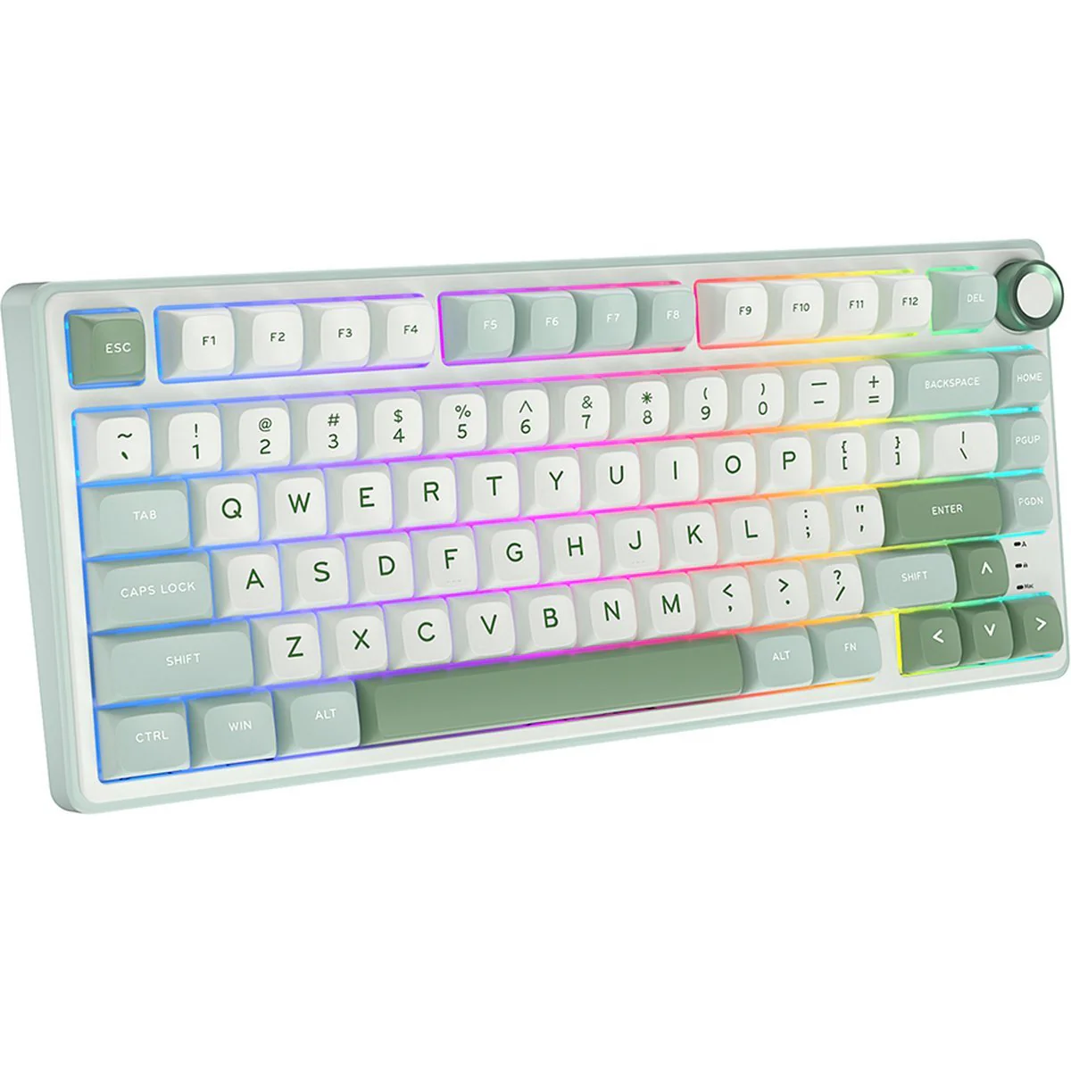 Royal Kludge R75 QMK Single-Mode RGB 81 Keys Hot-Swappable Mechanical Keyboard Sky Cyan (Blue Switch, Brown Switch, K Silver Switch) - Image 6