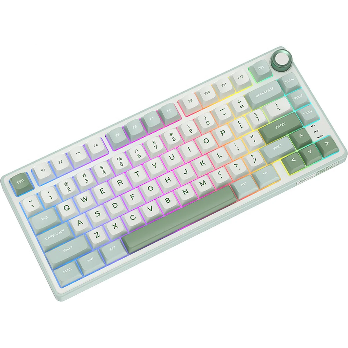 Royal Kludge R75 QMK Single-Mode RGB 81 Keys Hot-Swappable Mechanical Keyboard Sky Cyan (Blue Switch, Brown Switch, K Silver Switch) - Image 9