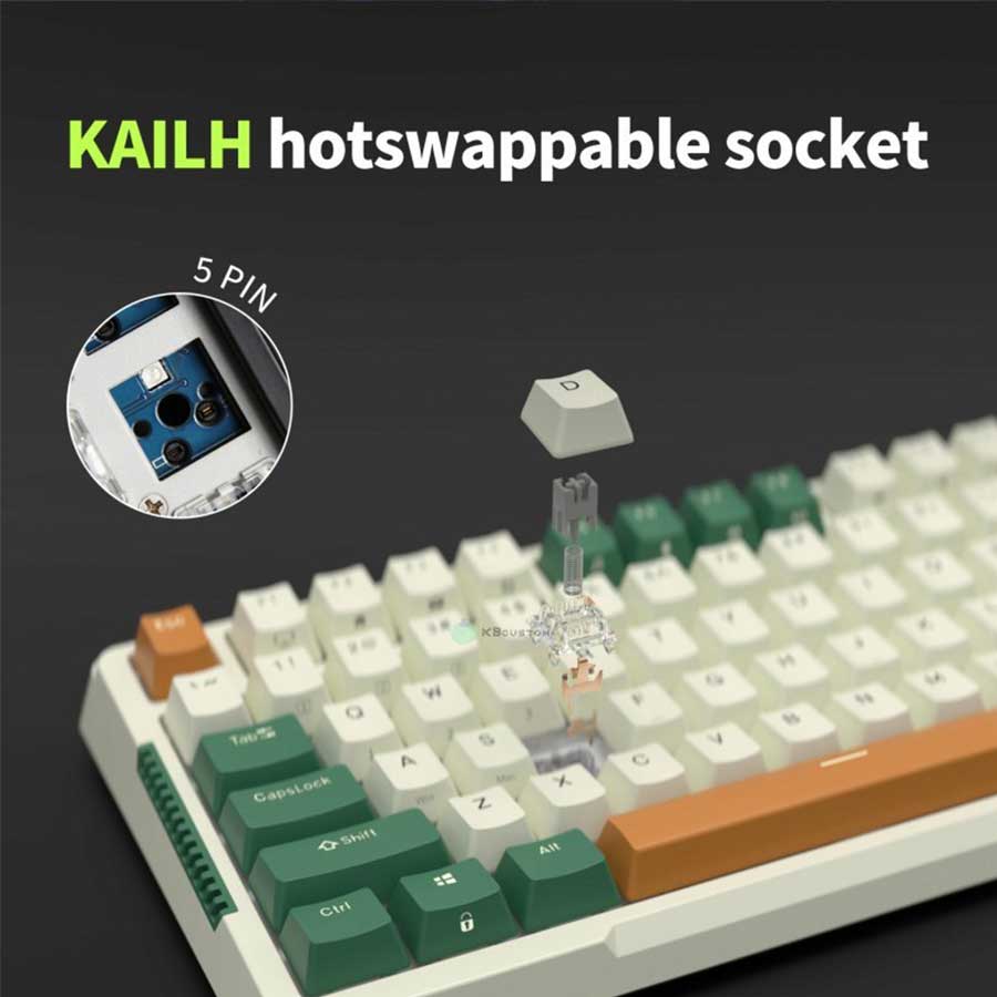 Royal Kludge RK-H81 Tri-Mode RGB 81 Keys Hot Swappable Mechanical Keyboard Timing Machine  (k Silver Switch) - Image 11