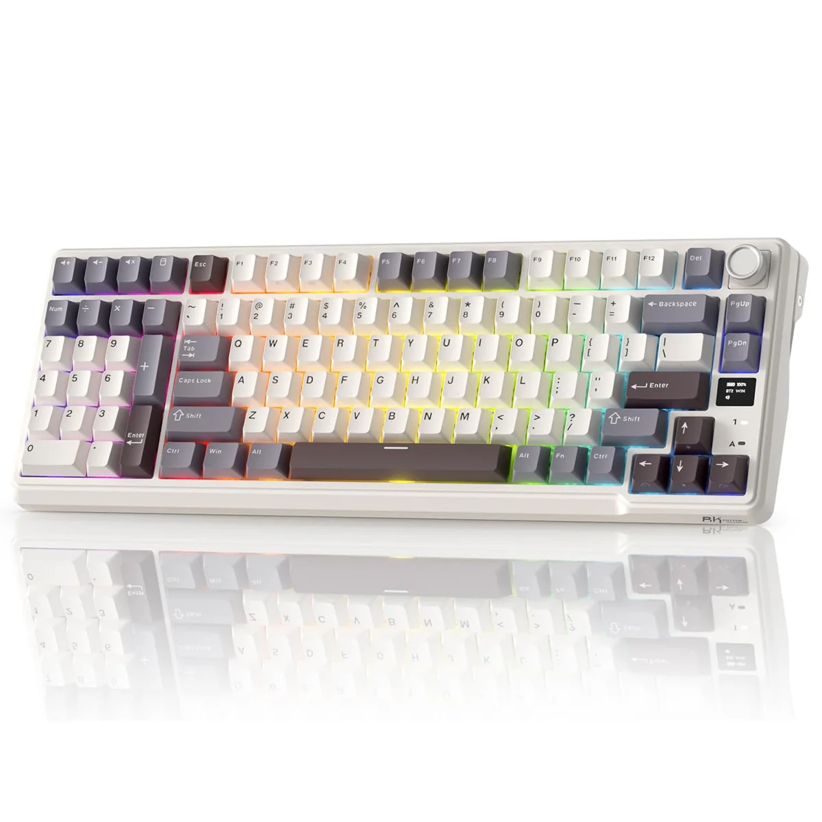 Royal Kludge RK-L98 Tri-Mode RGB 101 Keys Hot Swappable Mechanical Keyboard Sandalwood Brown (Cream Switch) - Image 3