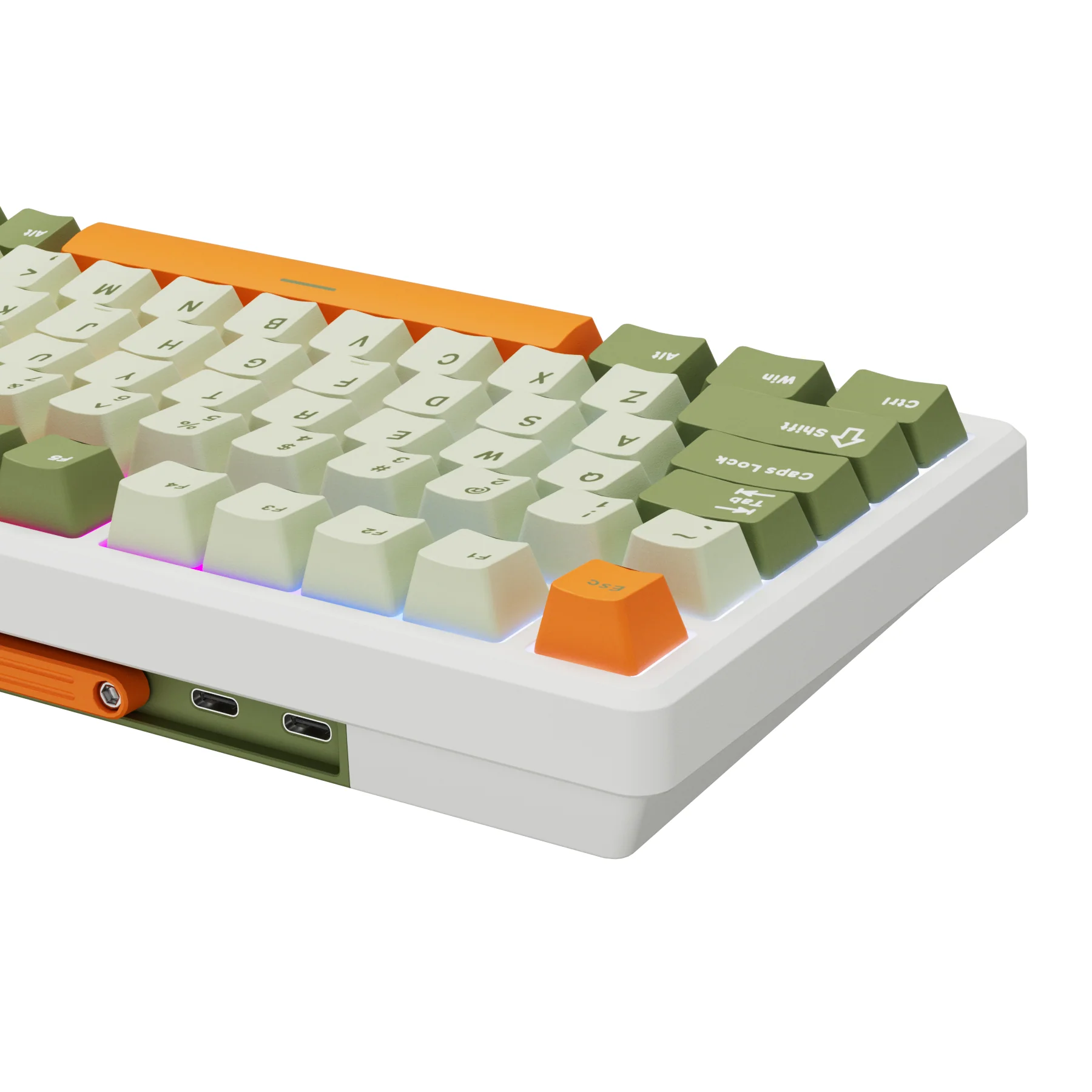 Royal Kludge RK-M75 Tri-Mode RGB 81 Keys Hot-Swappable Mechanical Keyboard Slate Cyan (Cream Switch, Beige Switch) - Image 11