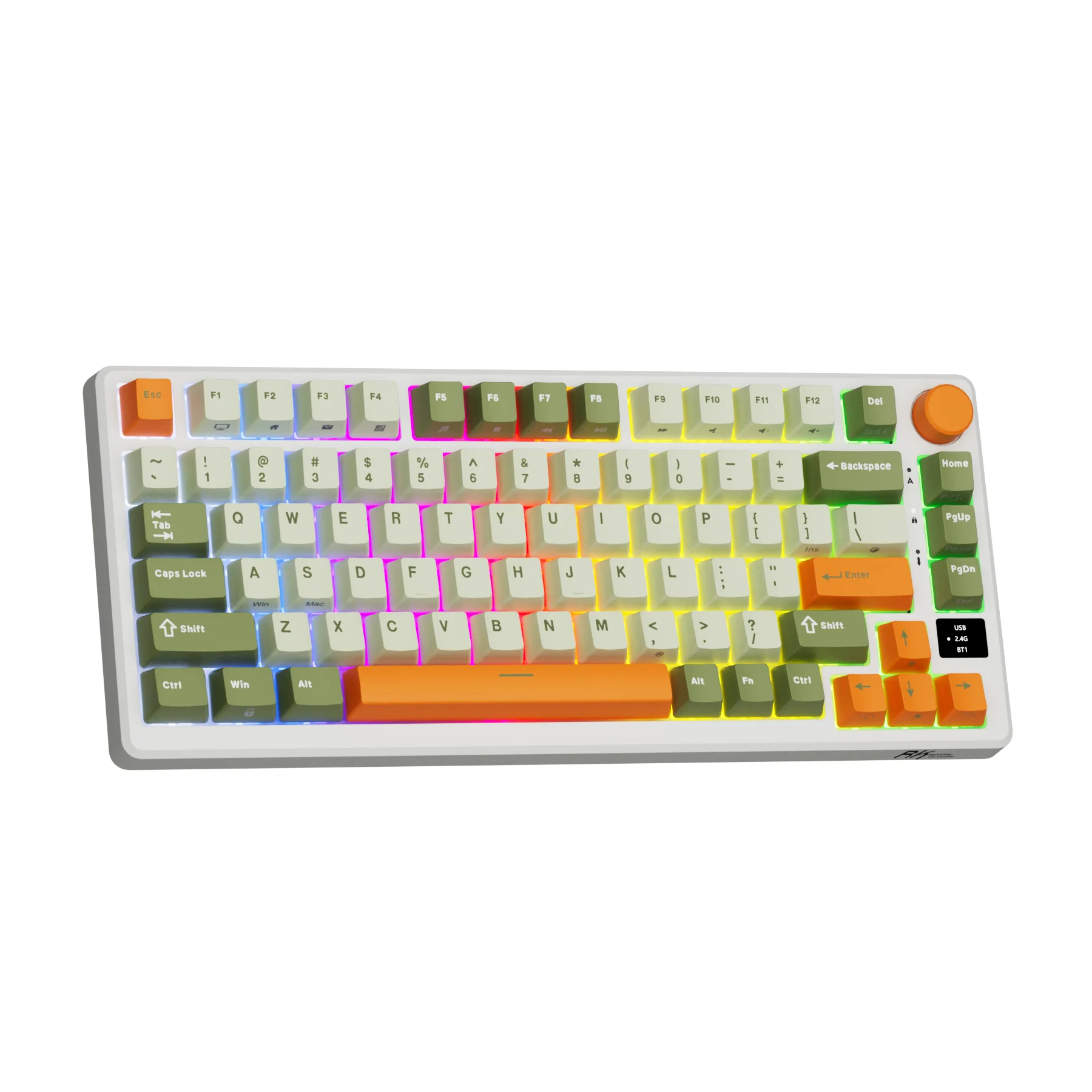 Royal Kludge RK-M75 Tri-Mode RGB 81 Keys Hot-Swappable Mechanical Keyboard Slate Cyan (Cream Switch, Beige Switch) - Image 6