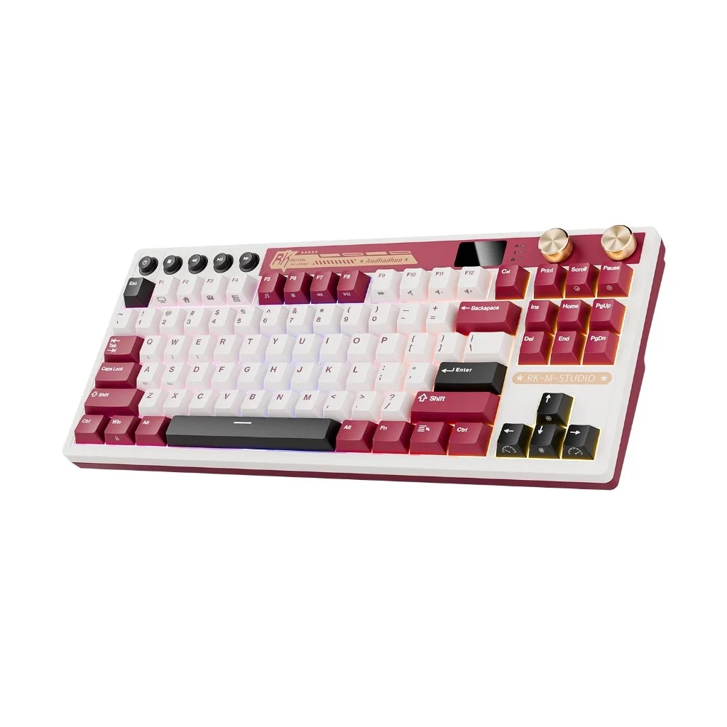 Royal Kludge RK M87 Tri-Mode RGB 88 Keys Hot-Swappable Mechanical Keyboard Famicom (Blue Switch, Beige Switch, Cream Switch) - Image 7