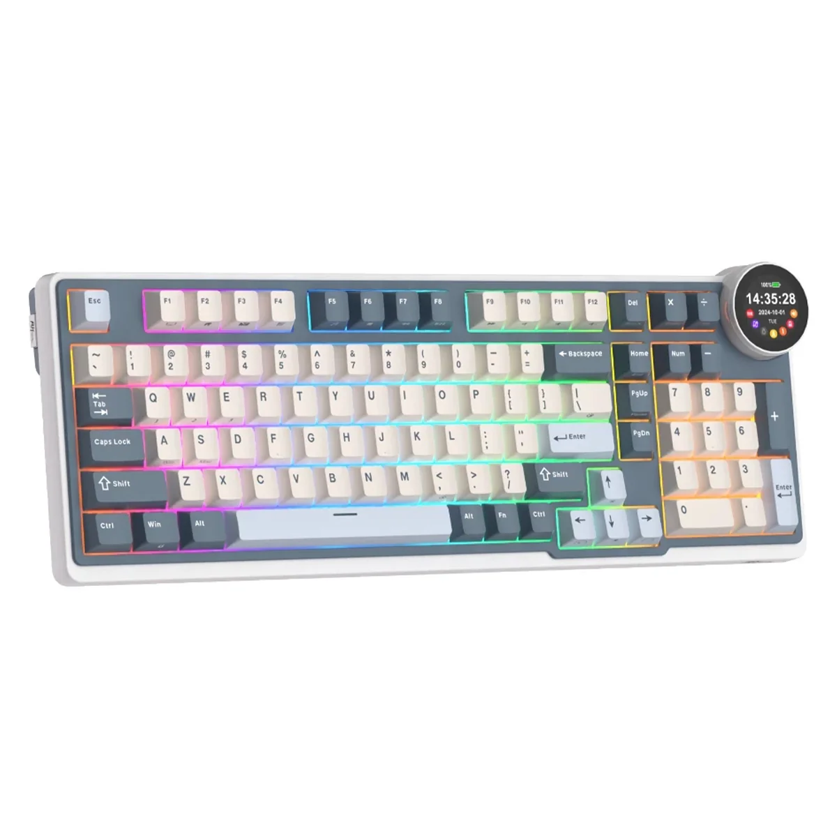 Royal Kludge RK-N99 Tri-Mode RGB 98 Keys Hot Swappable Mechanical Keyboard Moon (Cream Switch, Beige Switch, Violet Switch) - Image 19