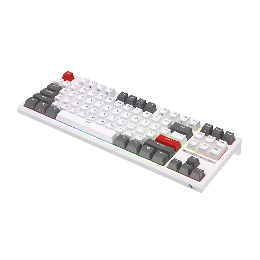 Royal Kludge RK-R87 Single-Mode RGB 87 Keys Hot Swappable Mechanical Keyboard White (Brown Switch) - Image 7