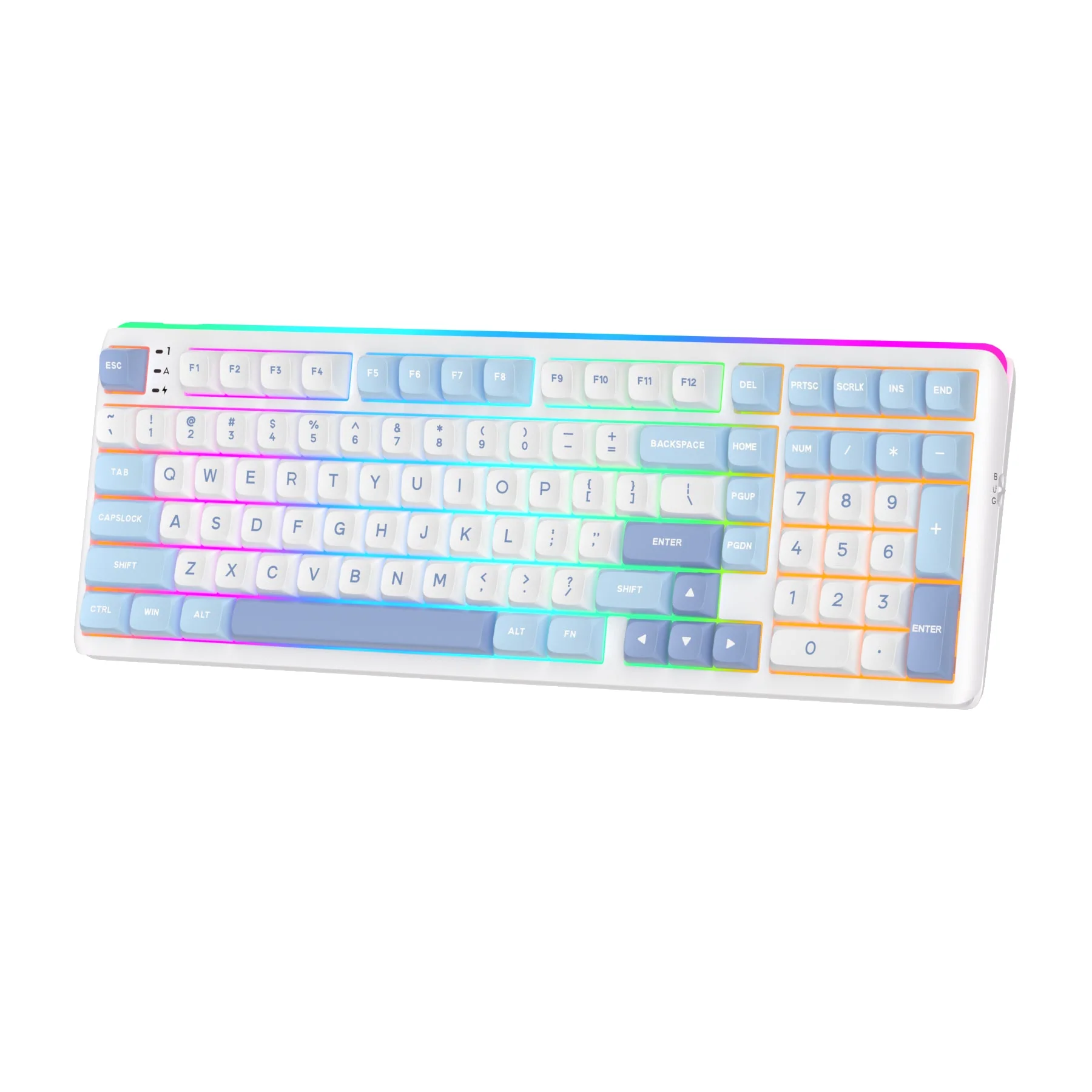 Royal Kludge RK R99 Tri-Mode RGB 101 Keys Hot-Swappable Mechanical Keyboard Rhythm Blue (Beige Switch, Cream Switch) - Image 10