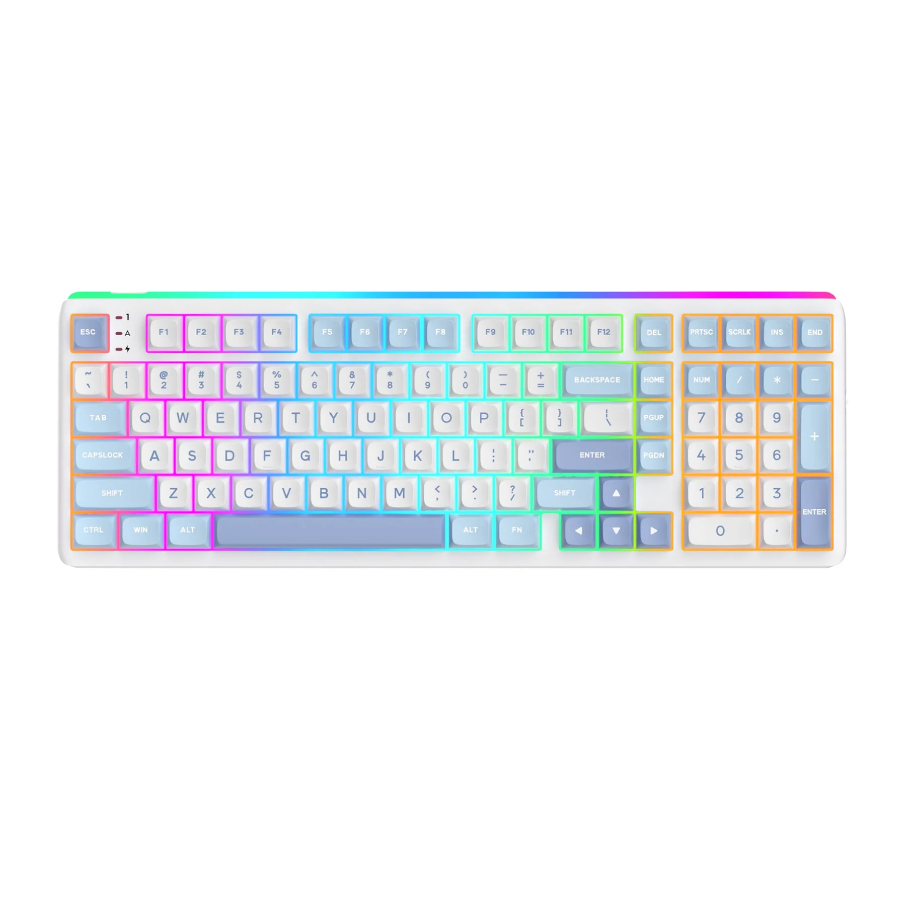 Royal Kludge RK R99 Tri-Mode RGB 101 Keys Hot-Swappable Mechanical Keyboard Rhythm Blue (Beige Switch, Cream Switch) - Image 11