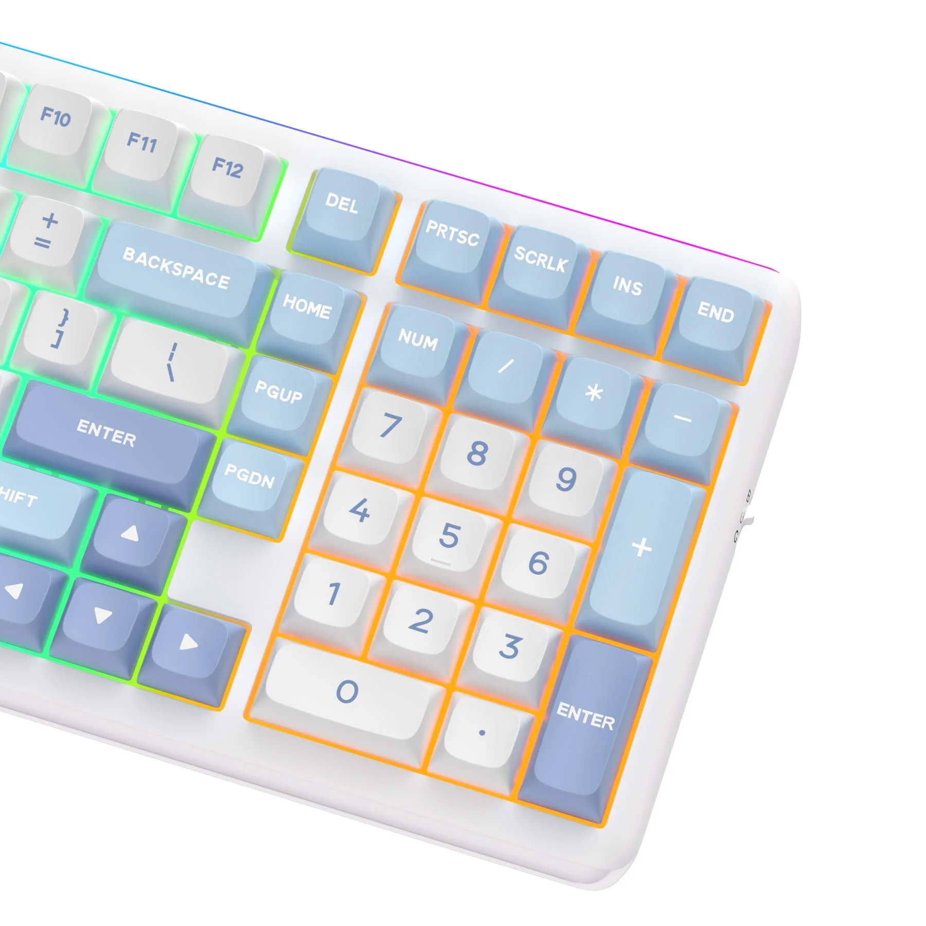 Royal Kludge RK R99 Tri-Mode RGB 101 Keys Hot-Swappable Mechanical Keyboard Rhythm Blue (Beige Switch, Cream Switch) - Image 13