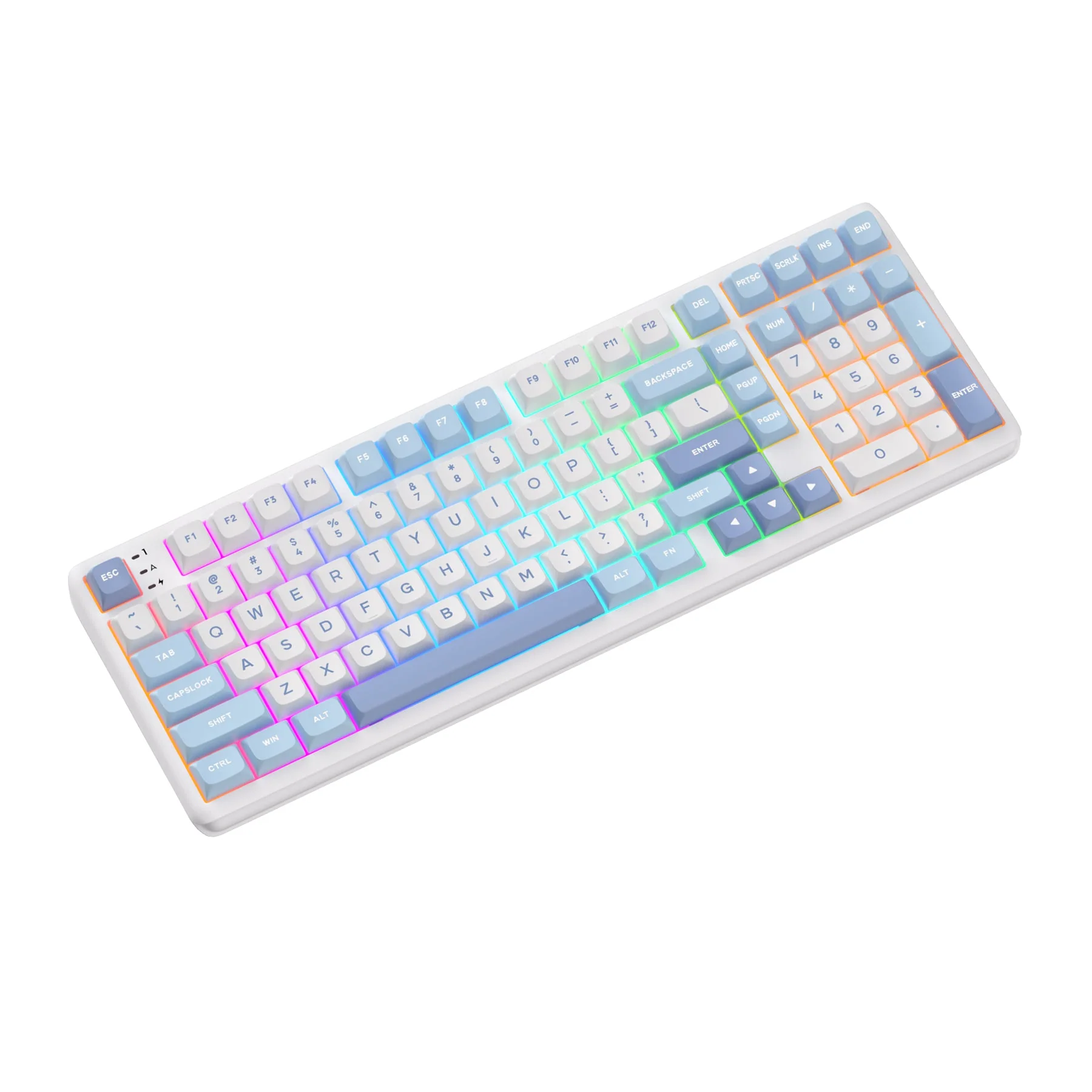Royal Kludge RK R99 Tri-Mode RGB 101 Keys Hot-Swappable Mechanical Keyboard Rhythm Blue (Beige Switch, Cream Switch) - Image 6
