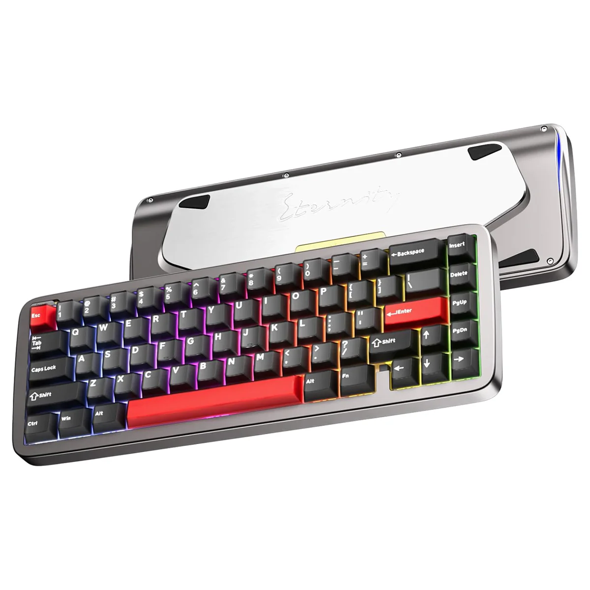 Royal Kludge RK Ultra65 Single-Mode RGB 67 Keys Hot-Swappable Mechanical Keyboard Patina Grey (Cream Switch) - Image 2