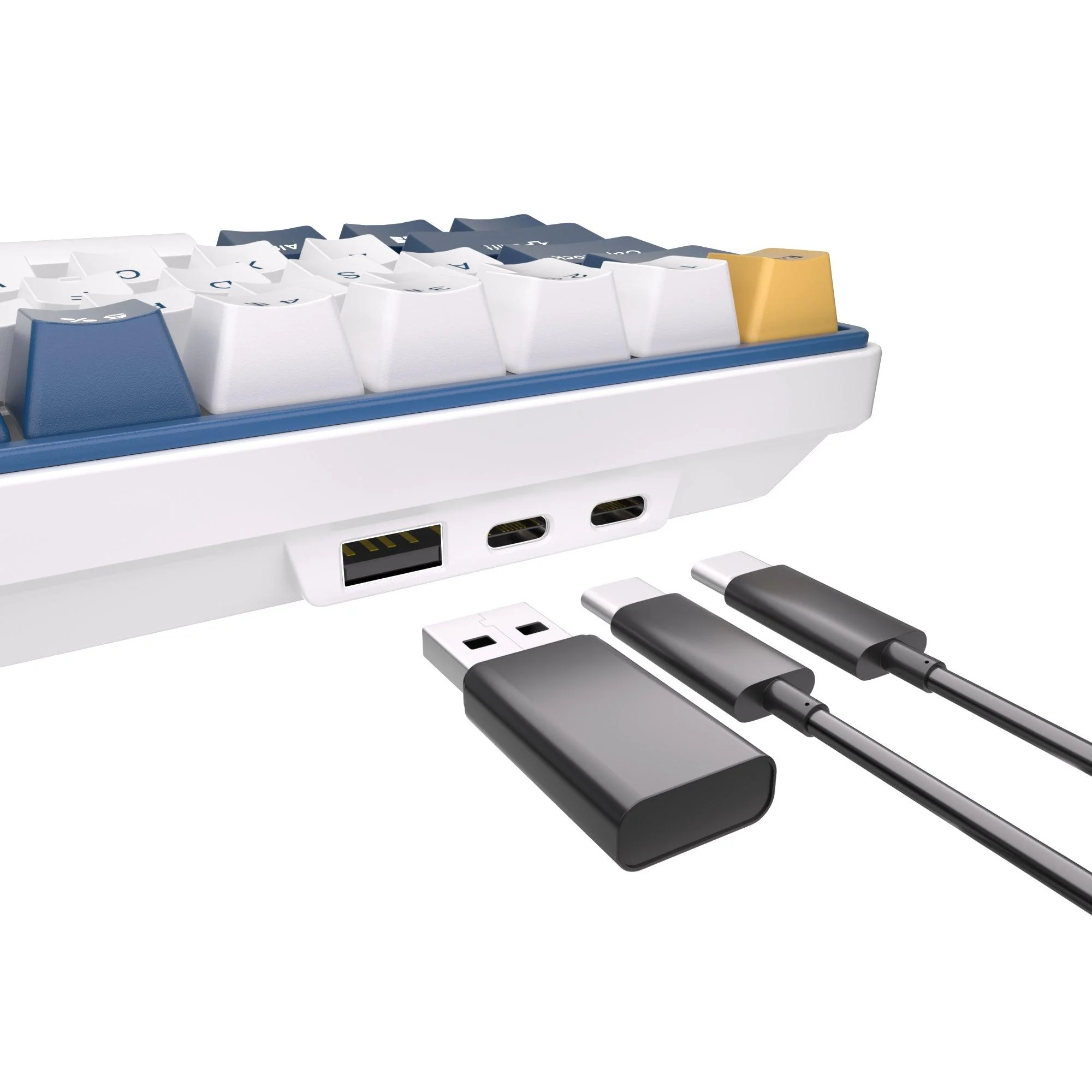 Royal Kludge RK61 Plus Tri-Mode RGB 61-Keys Hot-Swappable Mechanical Keyboard Klein Blue (Blue Switch) - Image 5