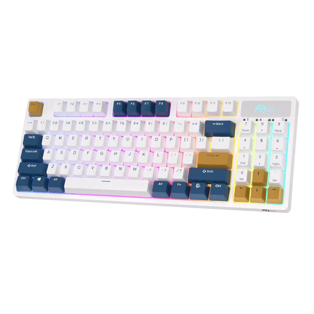 Royal Kludge RK89 Tri-Mode RGB 89 Keys Hot Swappable Mechanical Keyboard Klein Blue (Lemon Switch) - Image 5