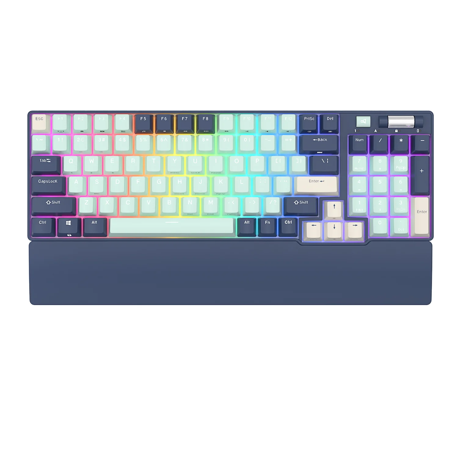 Royal Kludge RK96 Tri-Mode RGB 96 Keys Hot Swappable Mechanical Keyboard Forest Blue - Image 2
