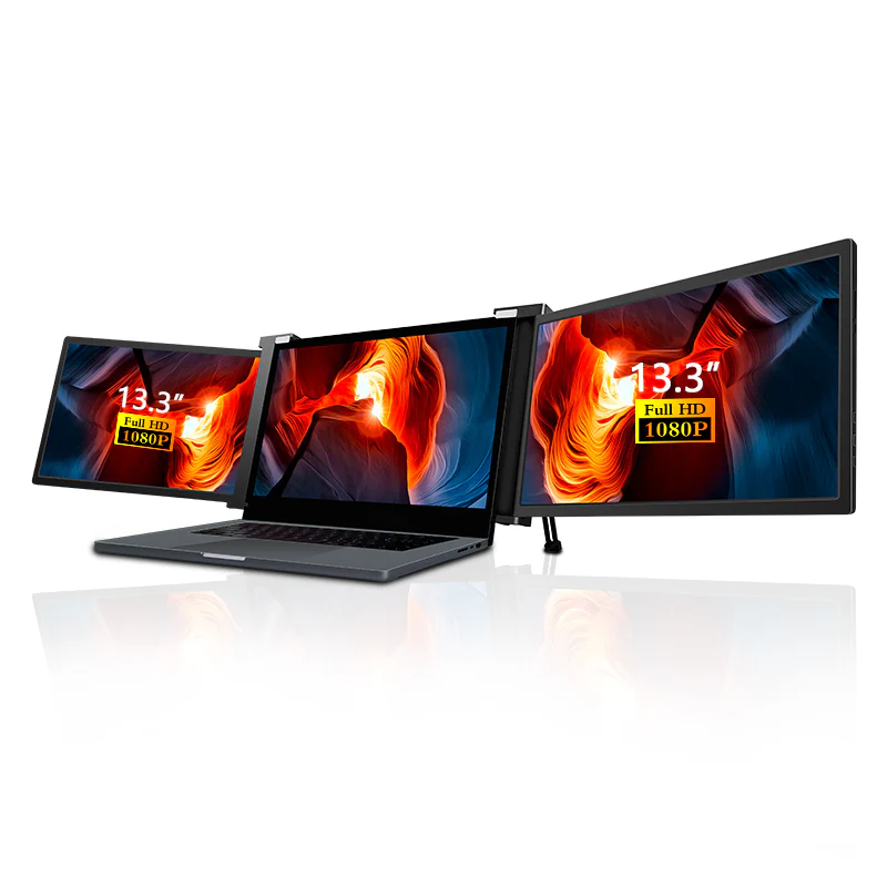 S13 13" FHD (1920x1080) IPS HDR Portable Dual Screen Monitor for Notebook Laptop + Sleeve - Image 6