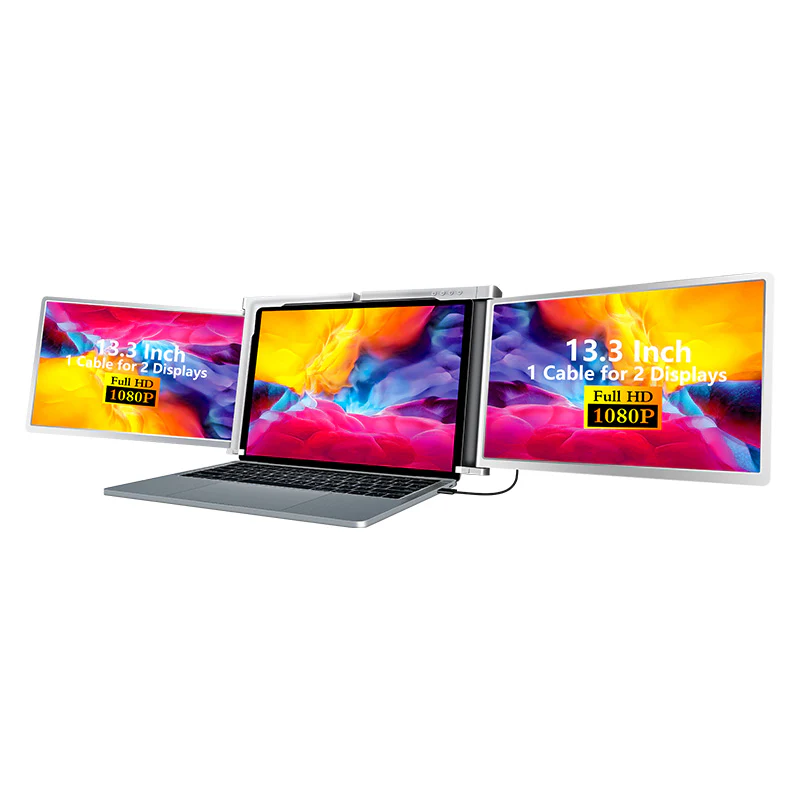 S300 13.3" FHD (1920x1080) IPS Portable Dual Screen Monitor for Notebook Laptop + Sleeve - Image 2