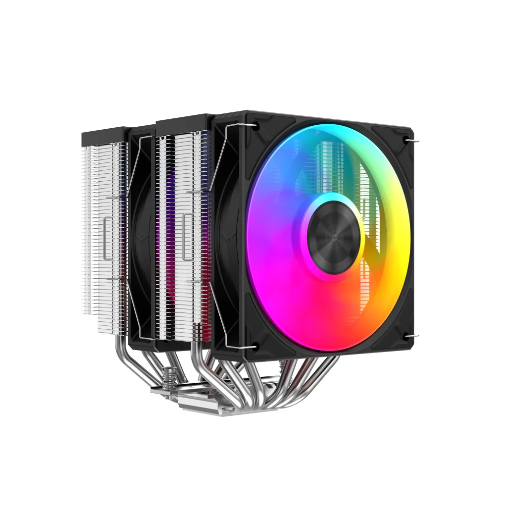 Sama A60L Dual Tower ARGB CPU Air Cooler (Silver) (A60-XXWAYX0X-G) - Image 2