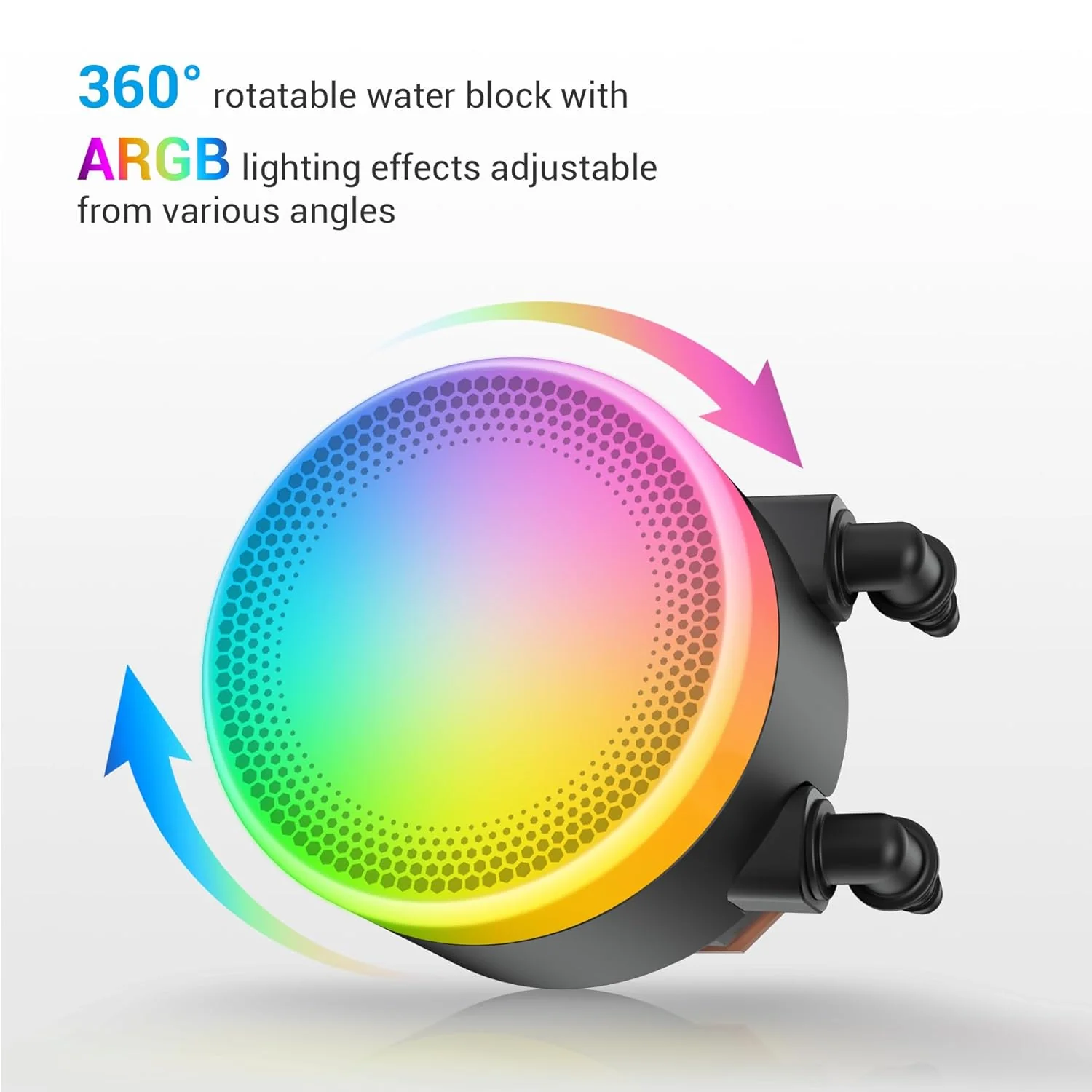 Sama L40 240mm ARGB AIO CPU Cooler (Black, White) - Image 11