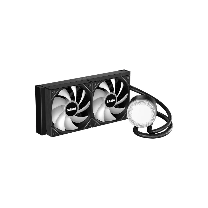 Sama L40 240mm ARGB AIO CPU Cooler (Black, White) - Image 4
