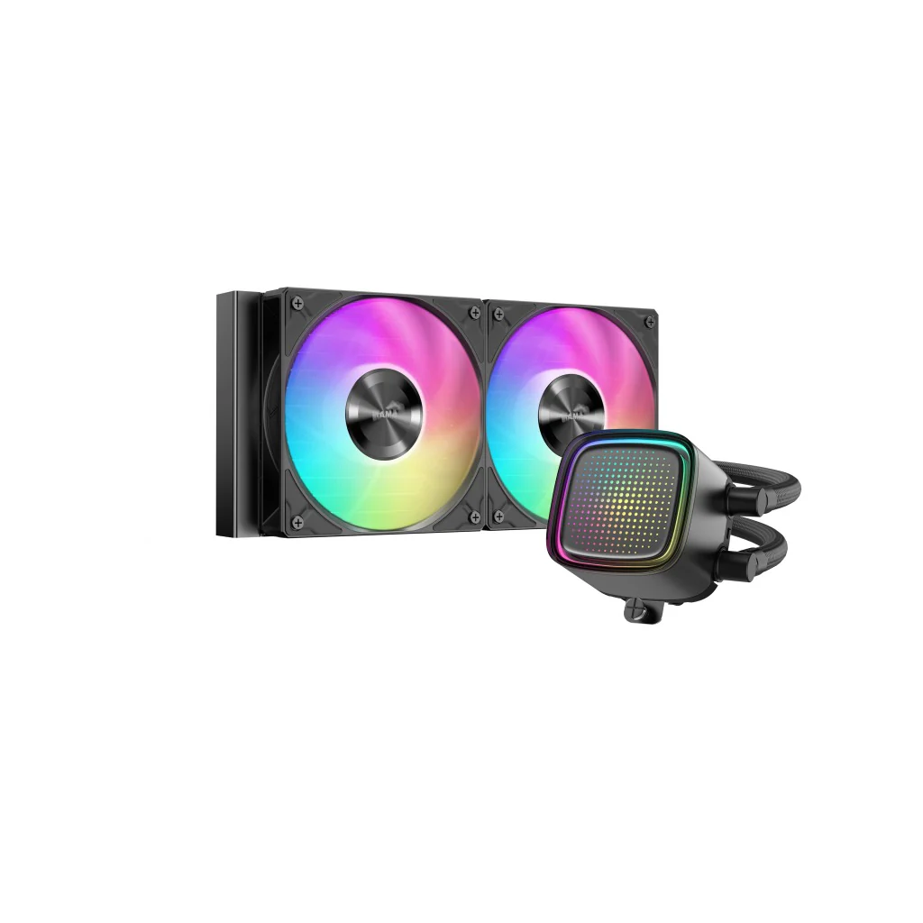 Sama L50 240mm AIO ARGB Liquid CPU Cooler with Dot-Matrix Infinity Mirror Effect (Black, White) (L50-BKWAYX02-G, L50-WHWAYX02-G) - Image 2