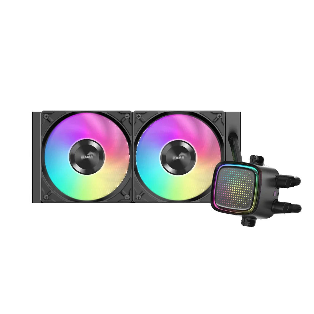 Sama L50 240mm AIO ARGB Liquid CPU Cooler with Dot-Matrix Infinity Mirror Effect (Black, White) (L50-BKWAYX02-G, L50-WHWAYX02-G) - Image 3